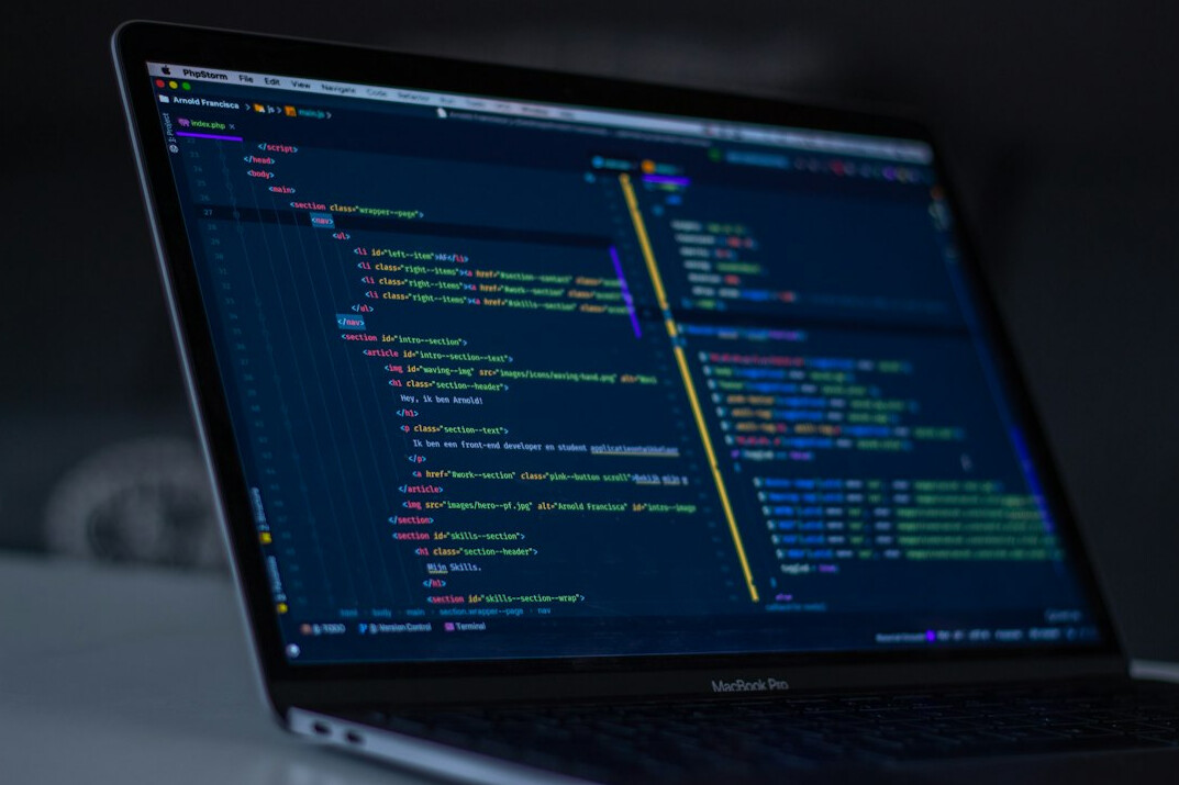 laptop with code