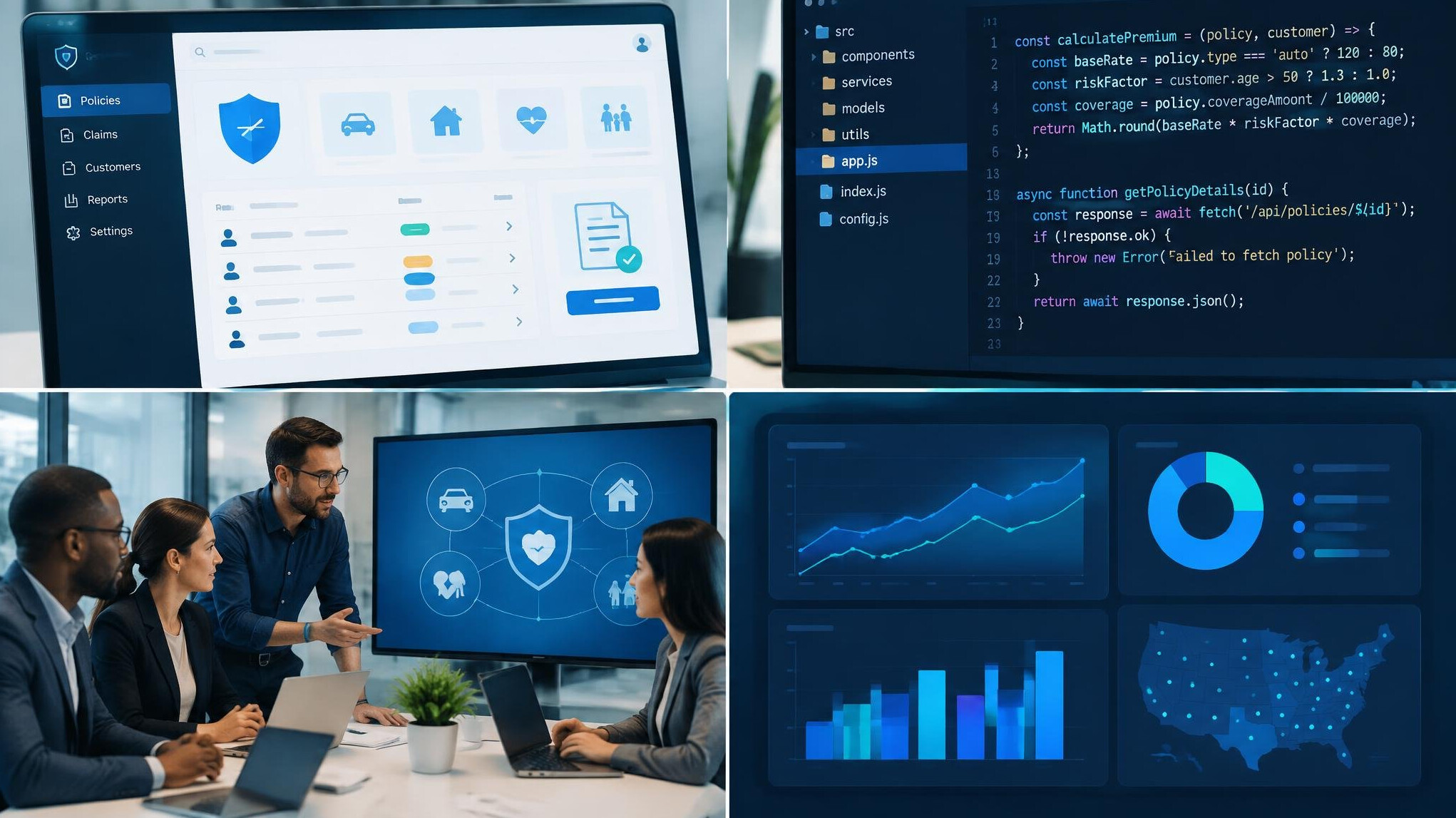 insurance software interface