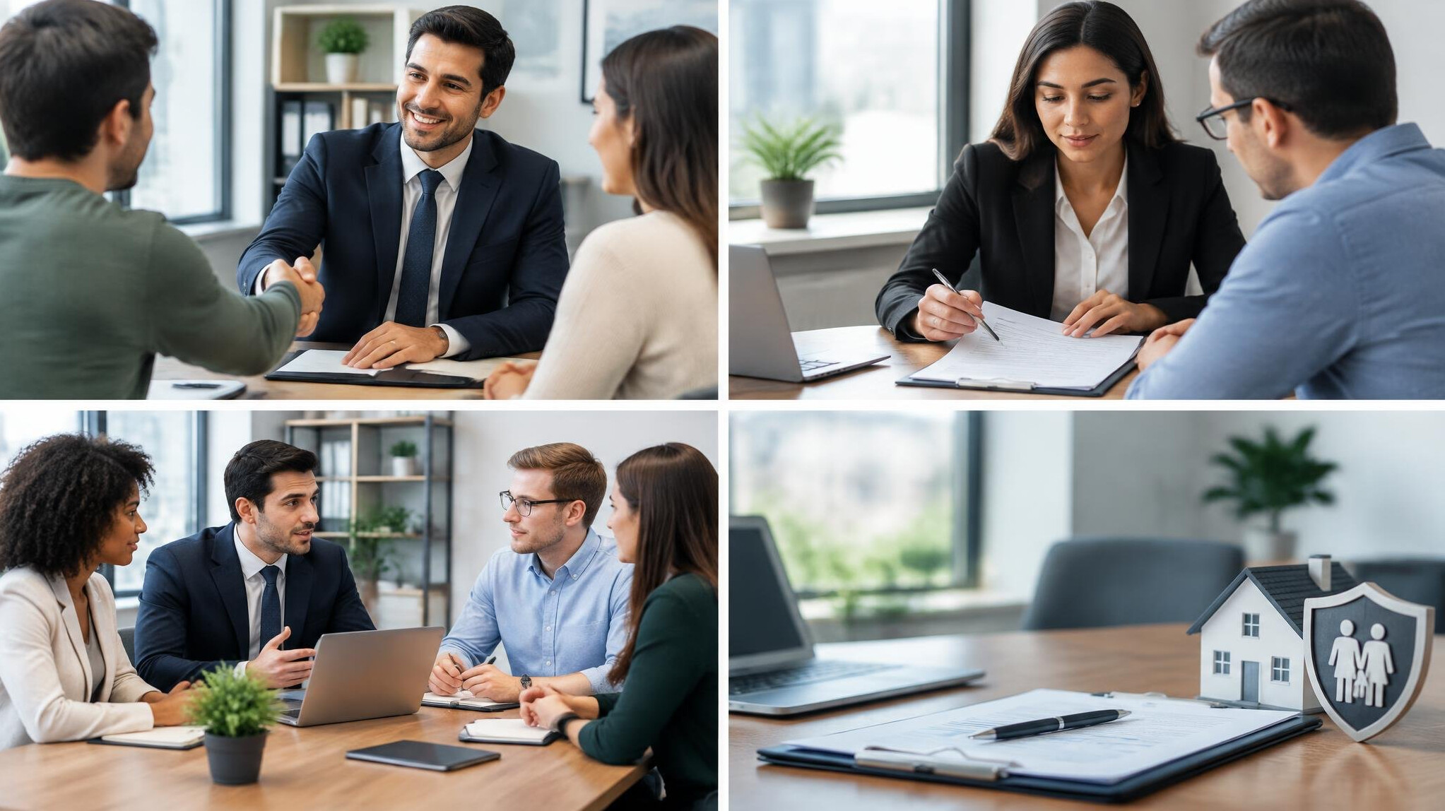 insurance agent meeting client